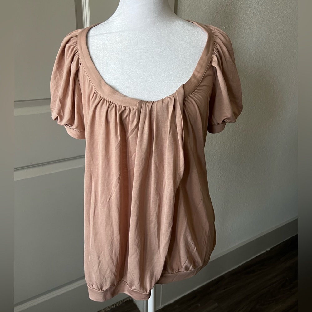 Vanessa Bruno blush pleated blouse